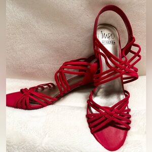 Impo Red Strappy Heels
